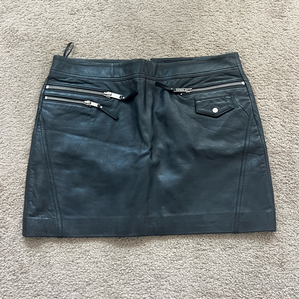 Mango Leather Skirt